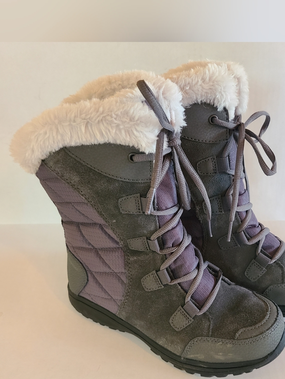 Columbia Women’s Ice Maiden II Size 5 Waterproof Insulated Winter Boots Gray